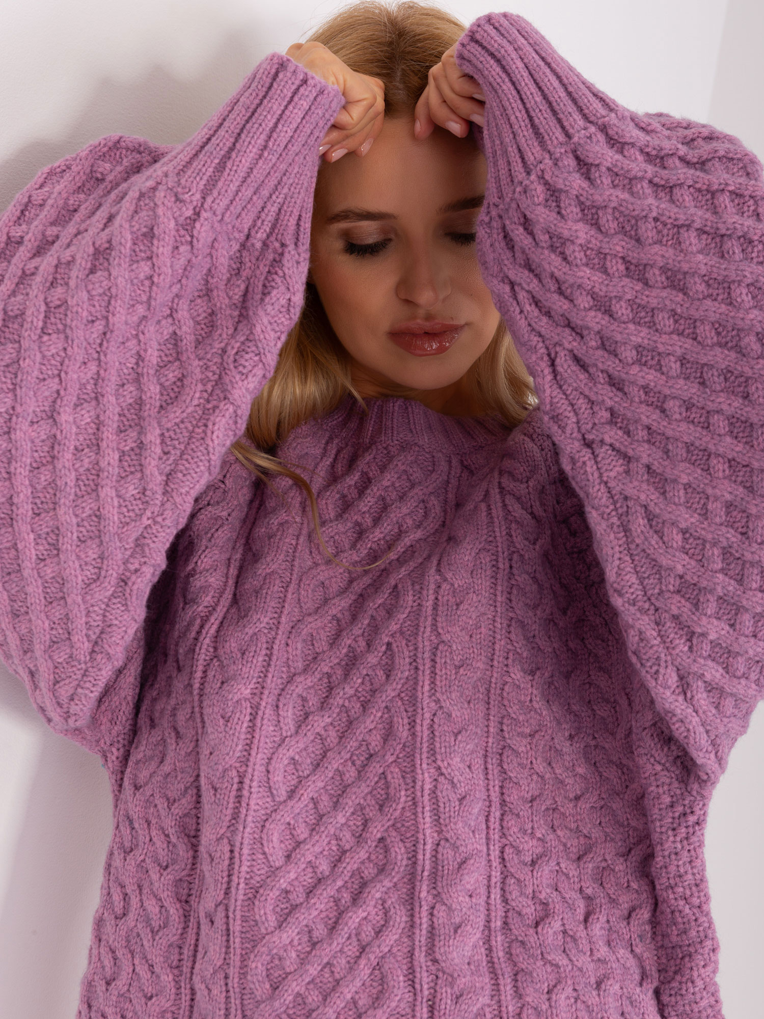Sweter , fioletowy - Wool Fashion Italia