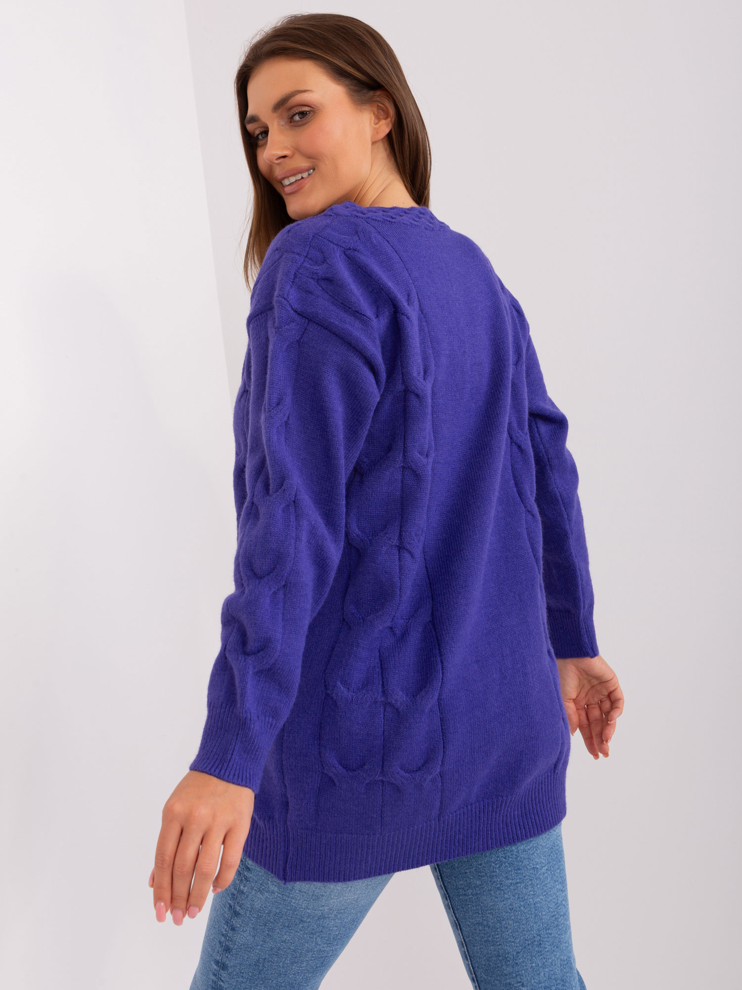 Sweter , fioletowy - Wool Fashion Italia