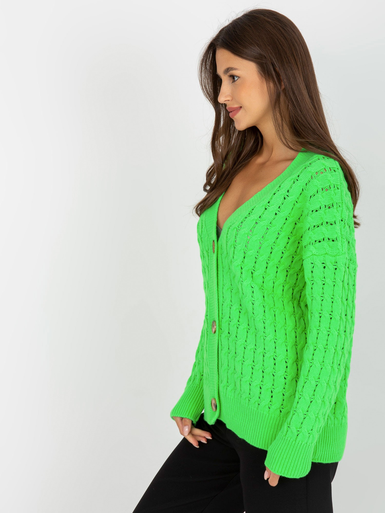 Sweter , fluo zielony - RUE PARIS
