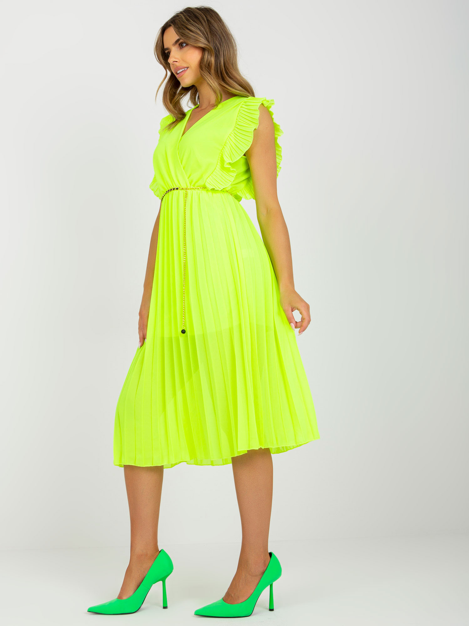 Sukienka , fluo żółty - ITALY MODA