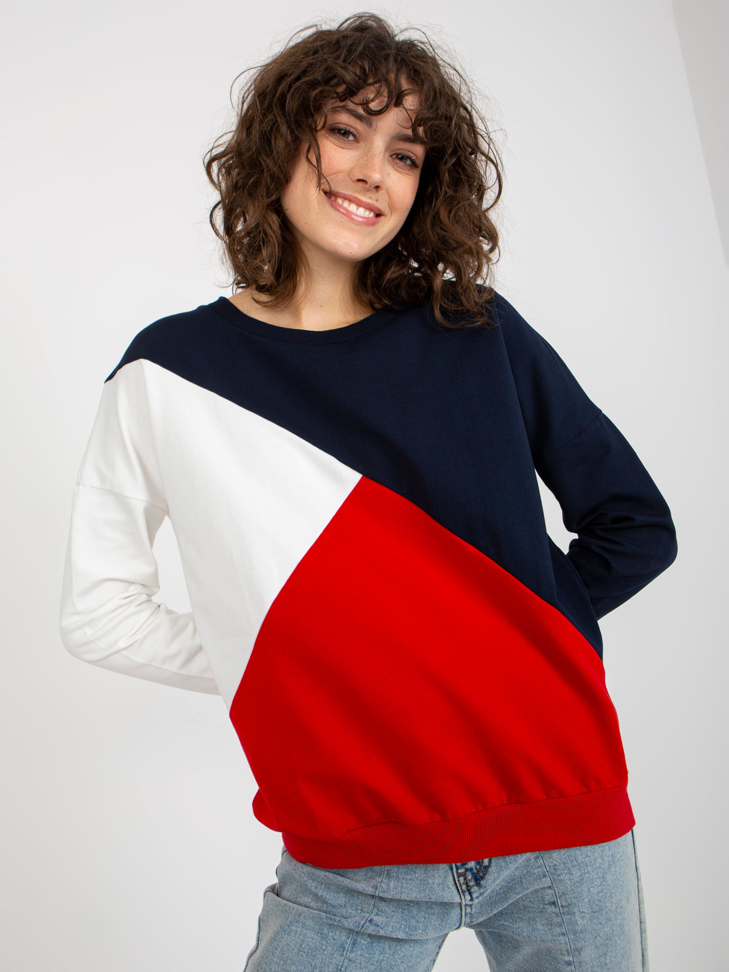 Bluza , granatowo-czerwony - RELEVANCE
