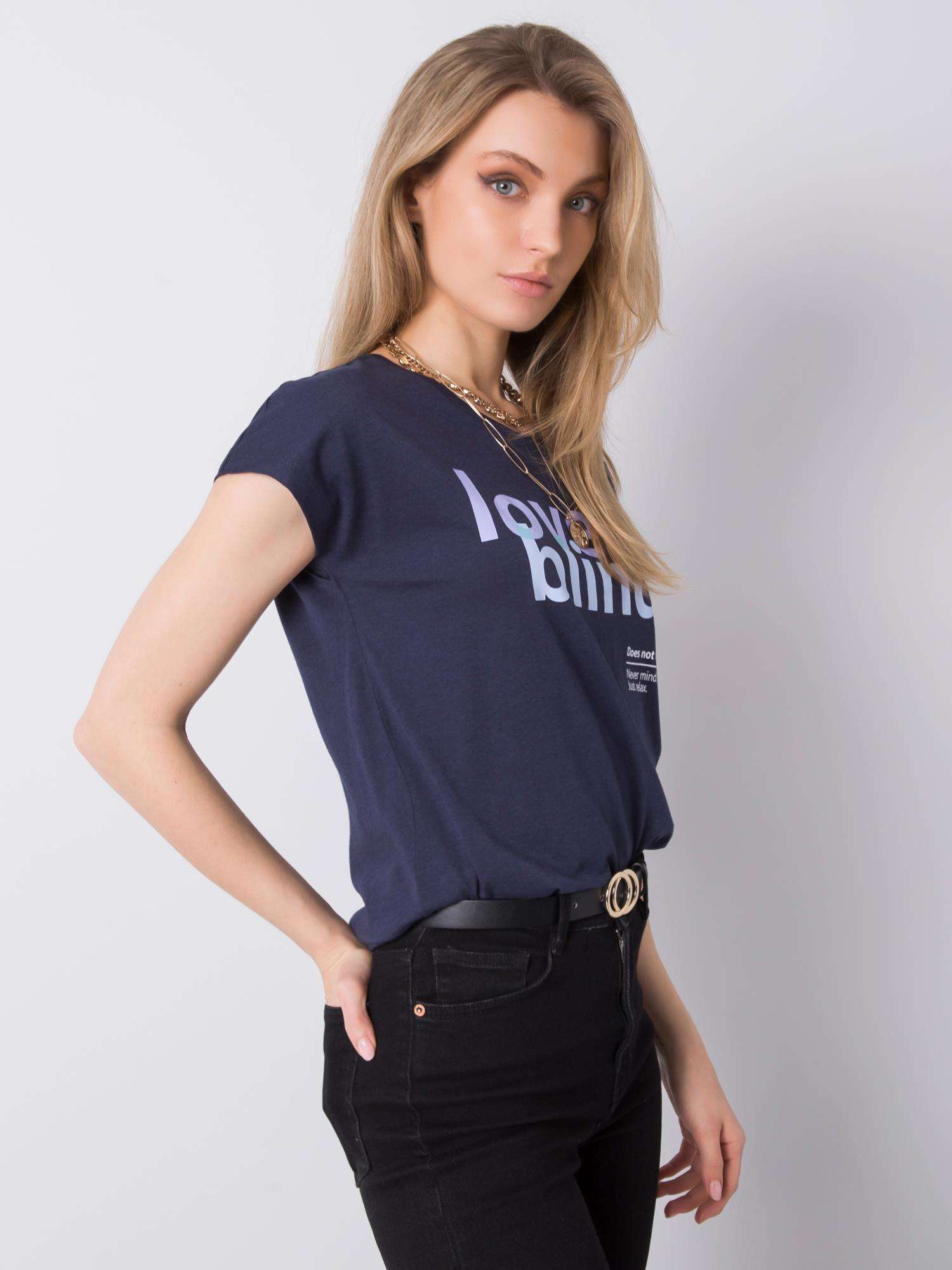 T-shirt , granatowy - Factory Price