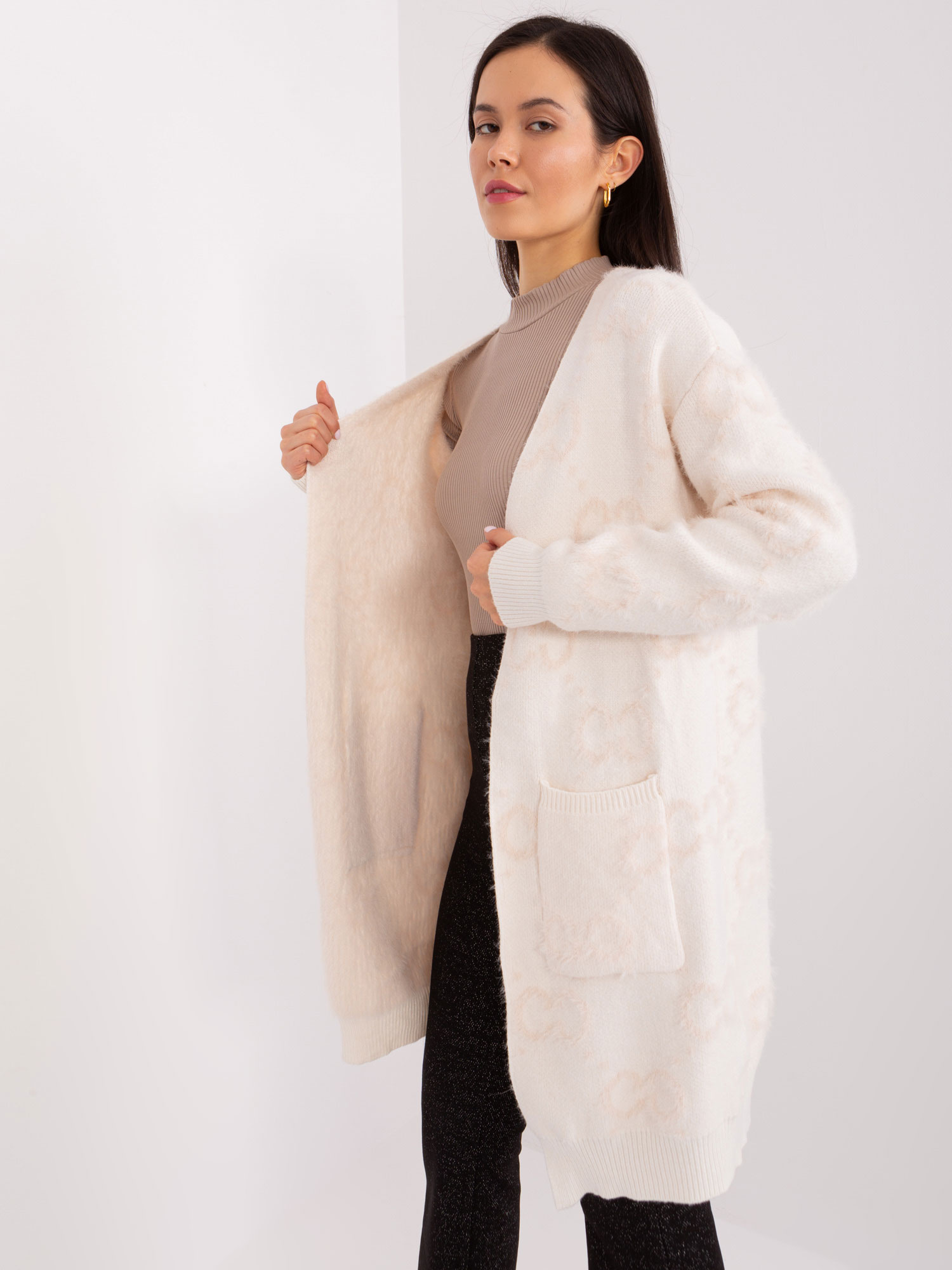 Sweter , jasny beżowy - Wool Fashion Italia