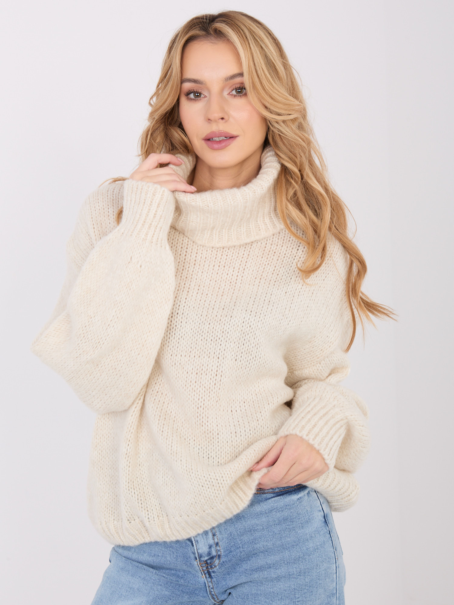 Sweter , jasny beżowy - Factory Price