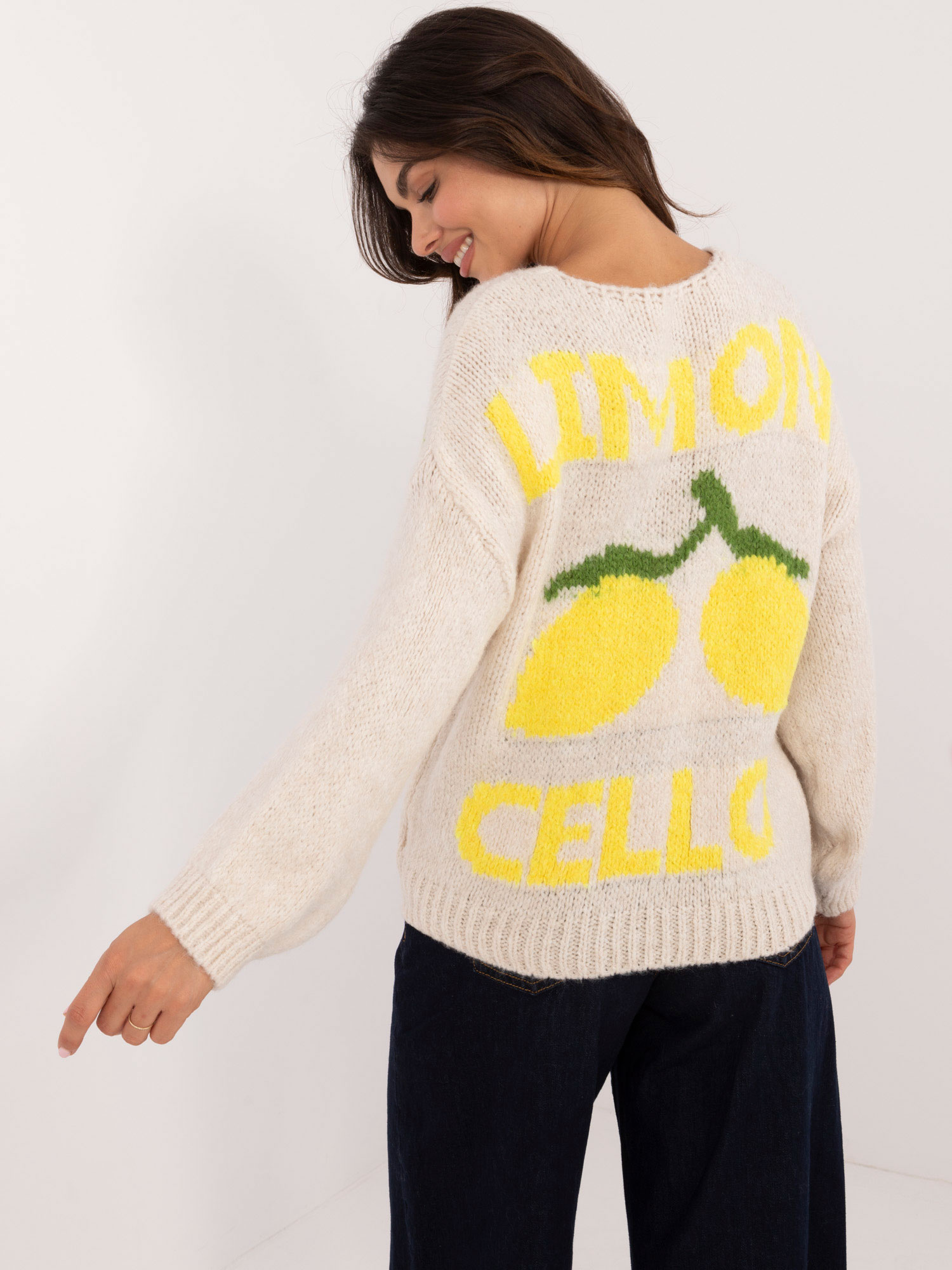 Sweter , jasny beżowy - ITALY MODA