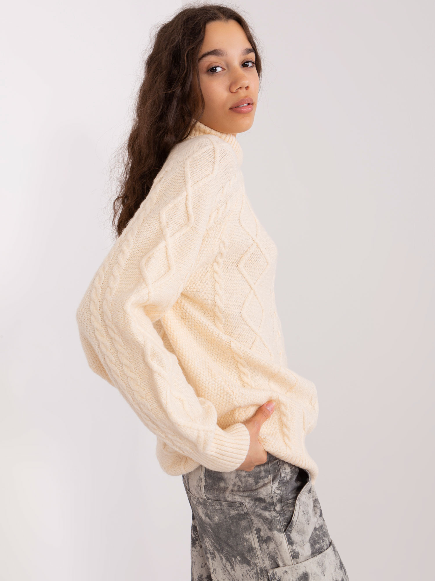 Sweter , ecru - Wool Fashion Italia