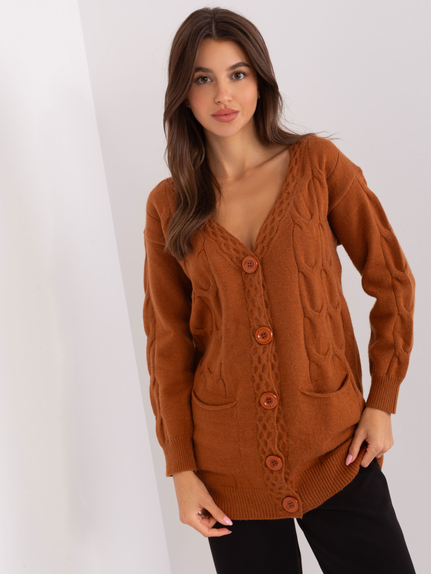 Sweter , ciemny pomarańczowy - Wool Fashion Italia
