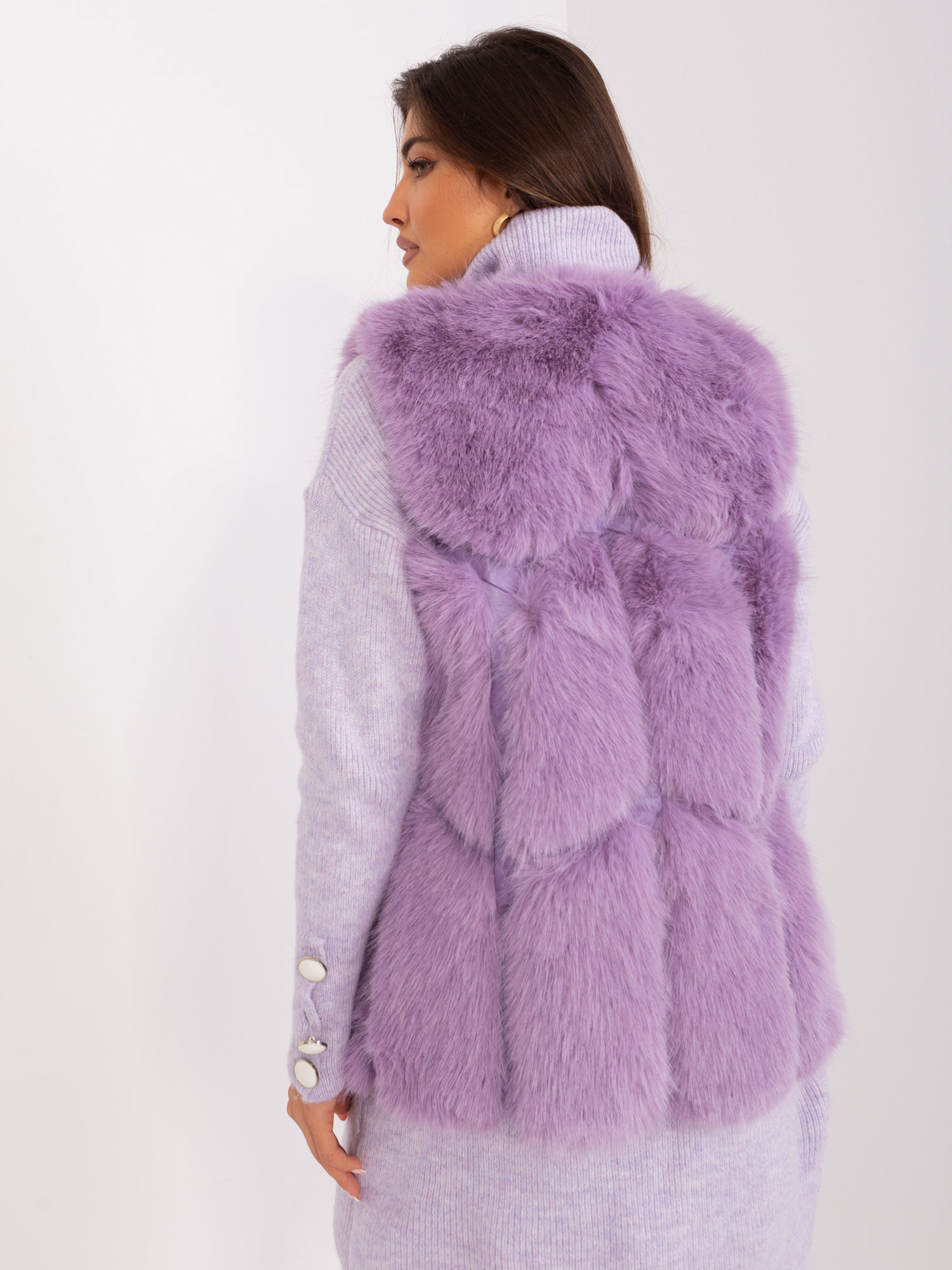 Kamizelka , jasny fioletowy - Wool Fashion Italia