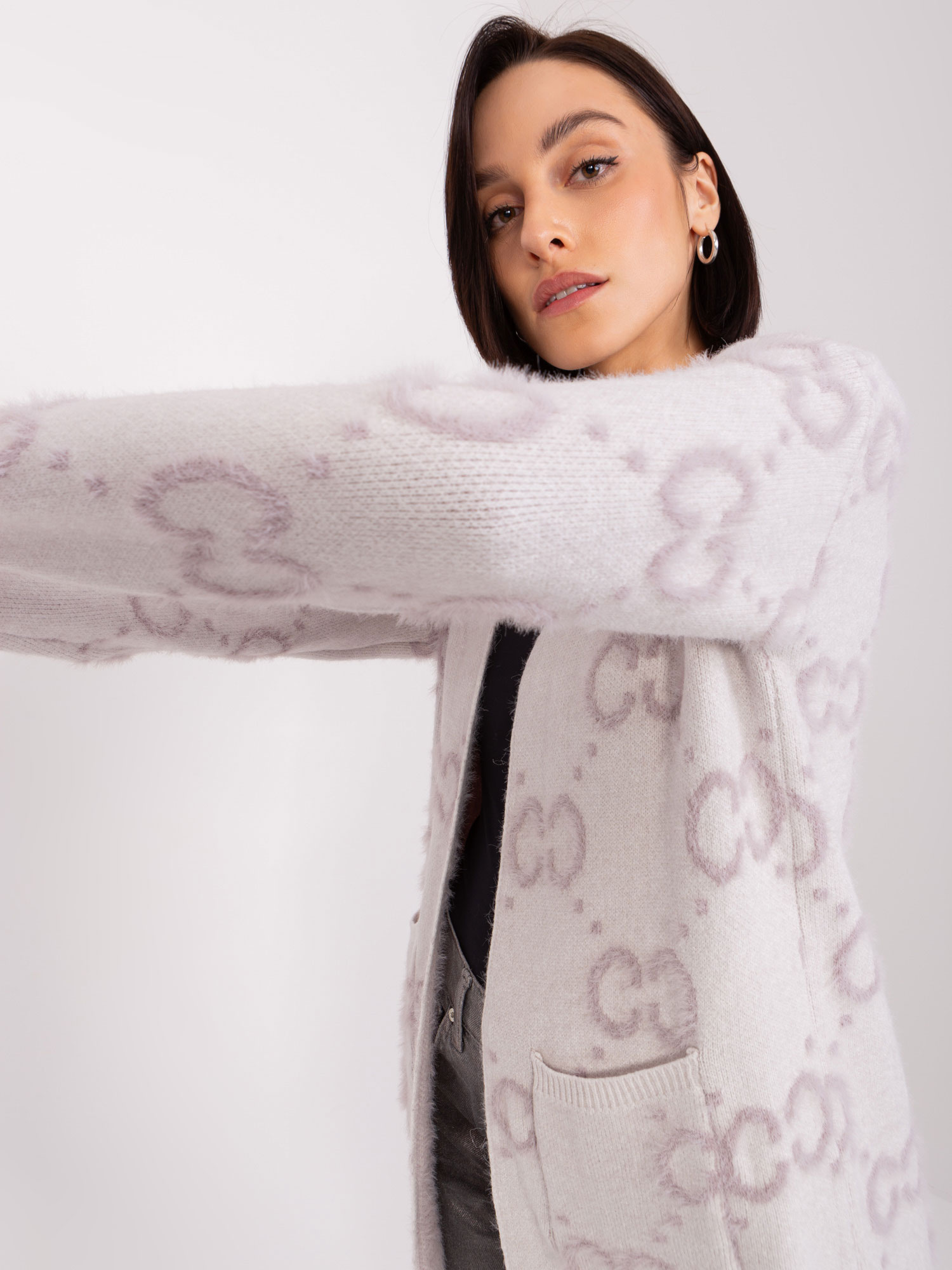 Sweter , jasny fioletowy - Wool Fashion Italia