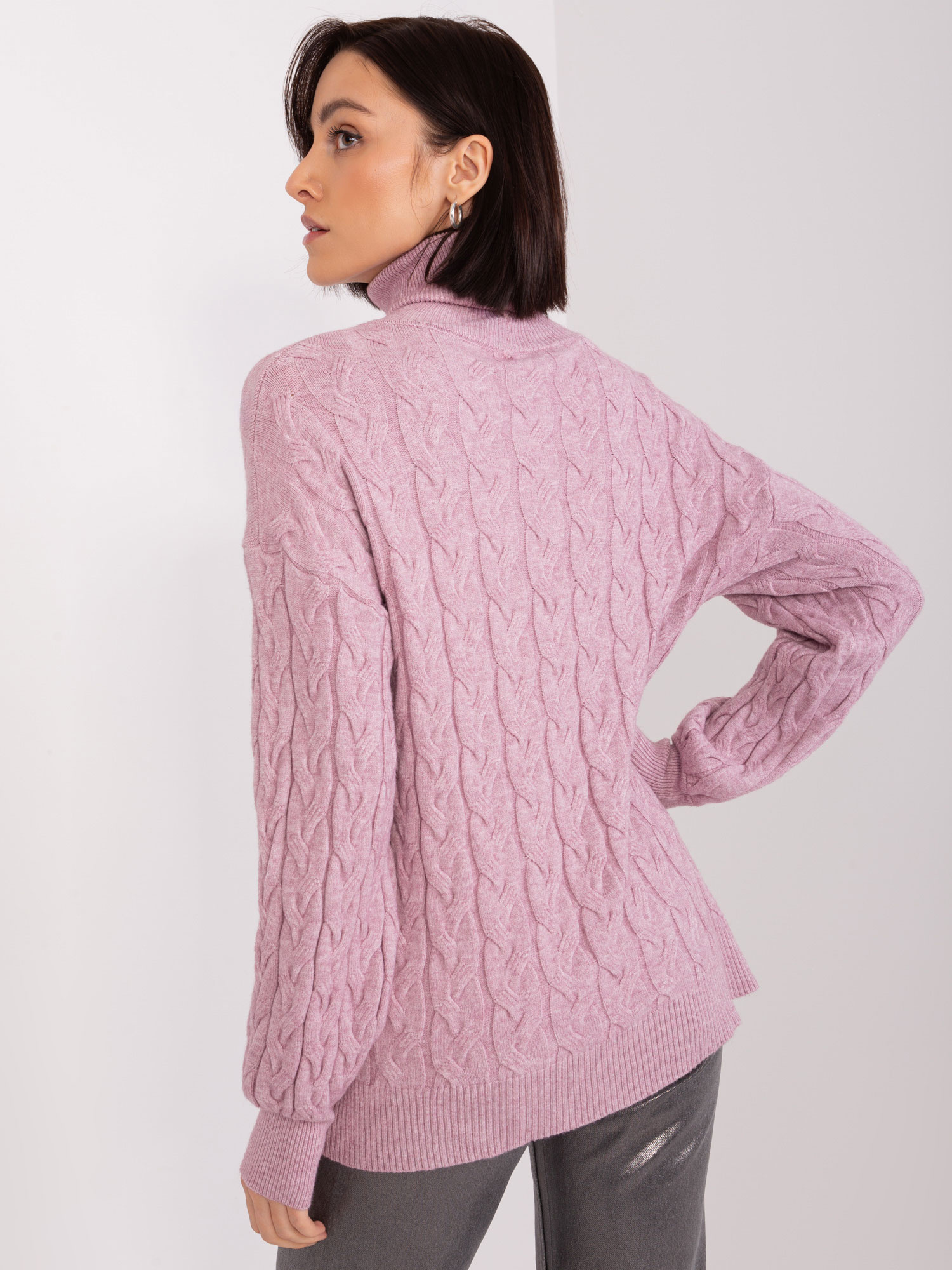 Sweter , jasny fioletowy - Wool Fashion Italia