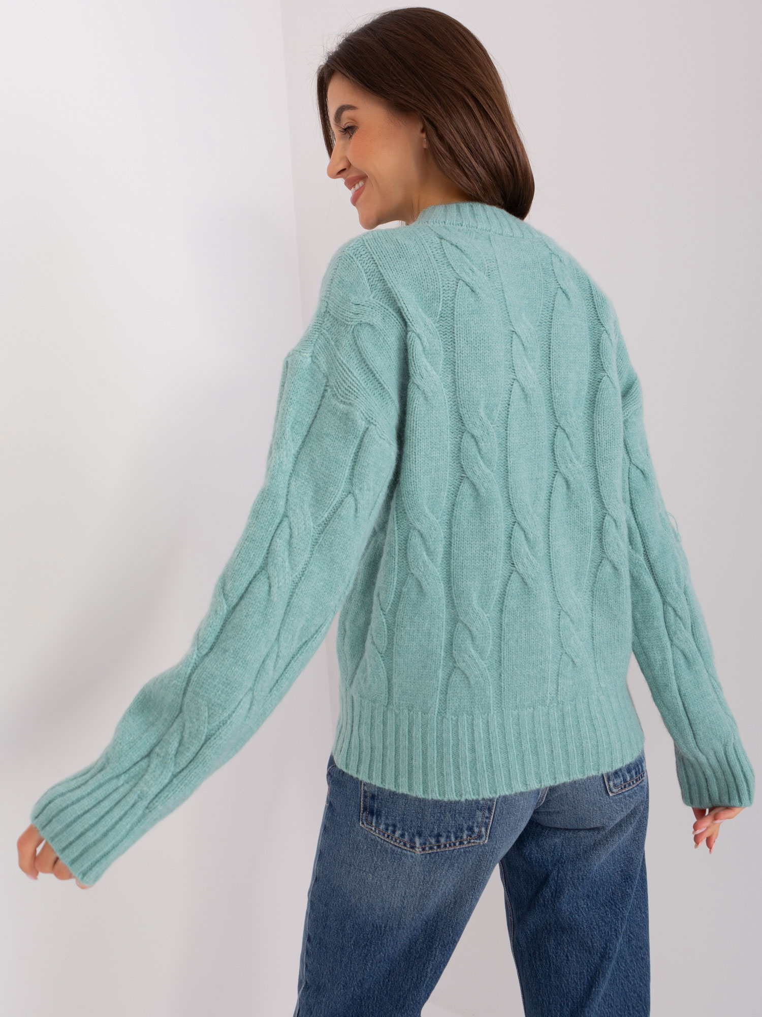 Sweter , mietowy - Factory Price
