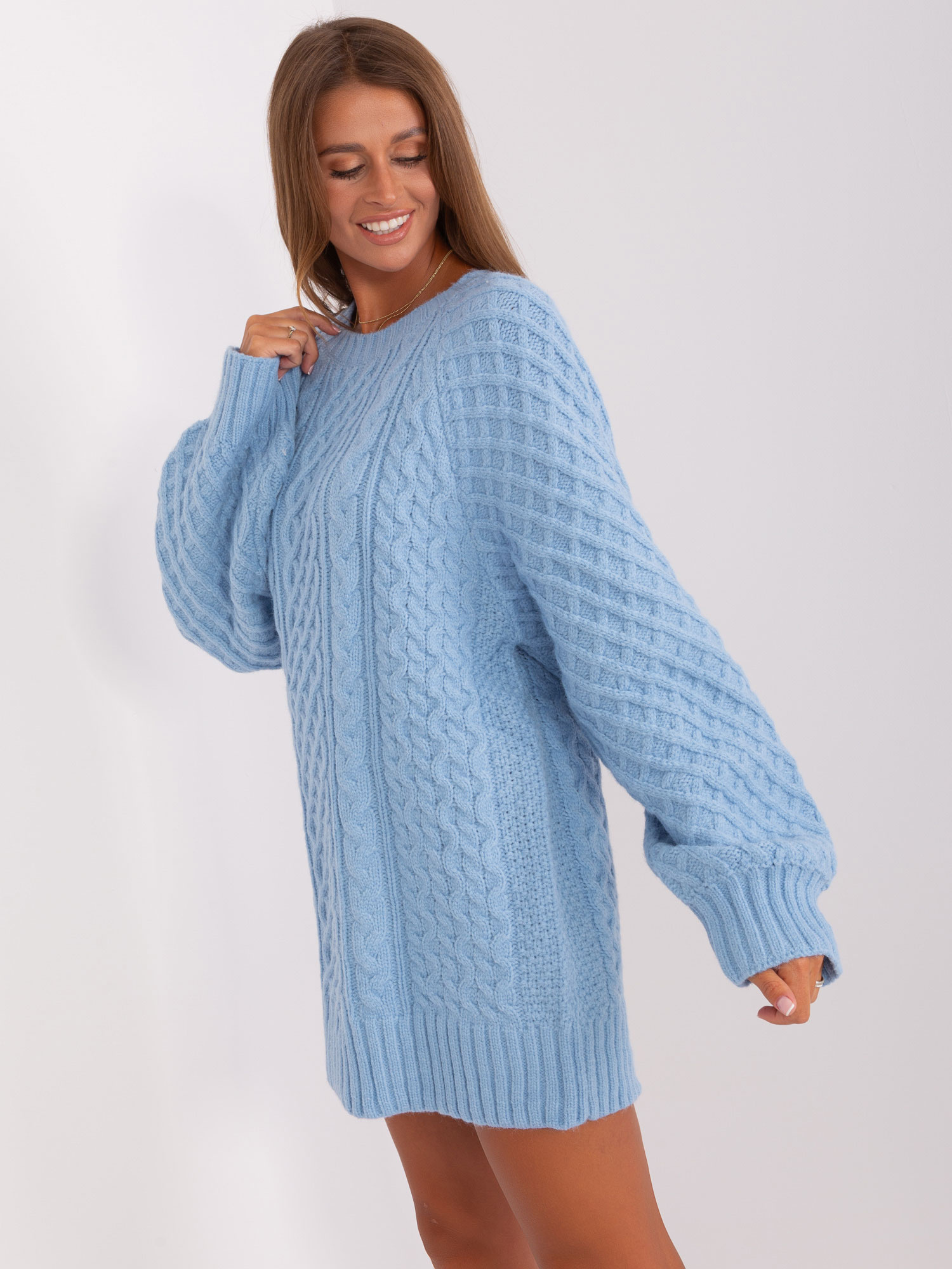 Sweter , jasny niebieski - Wool Fashion Italia