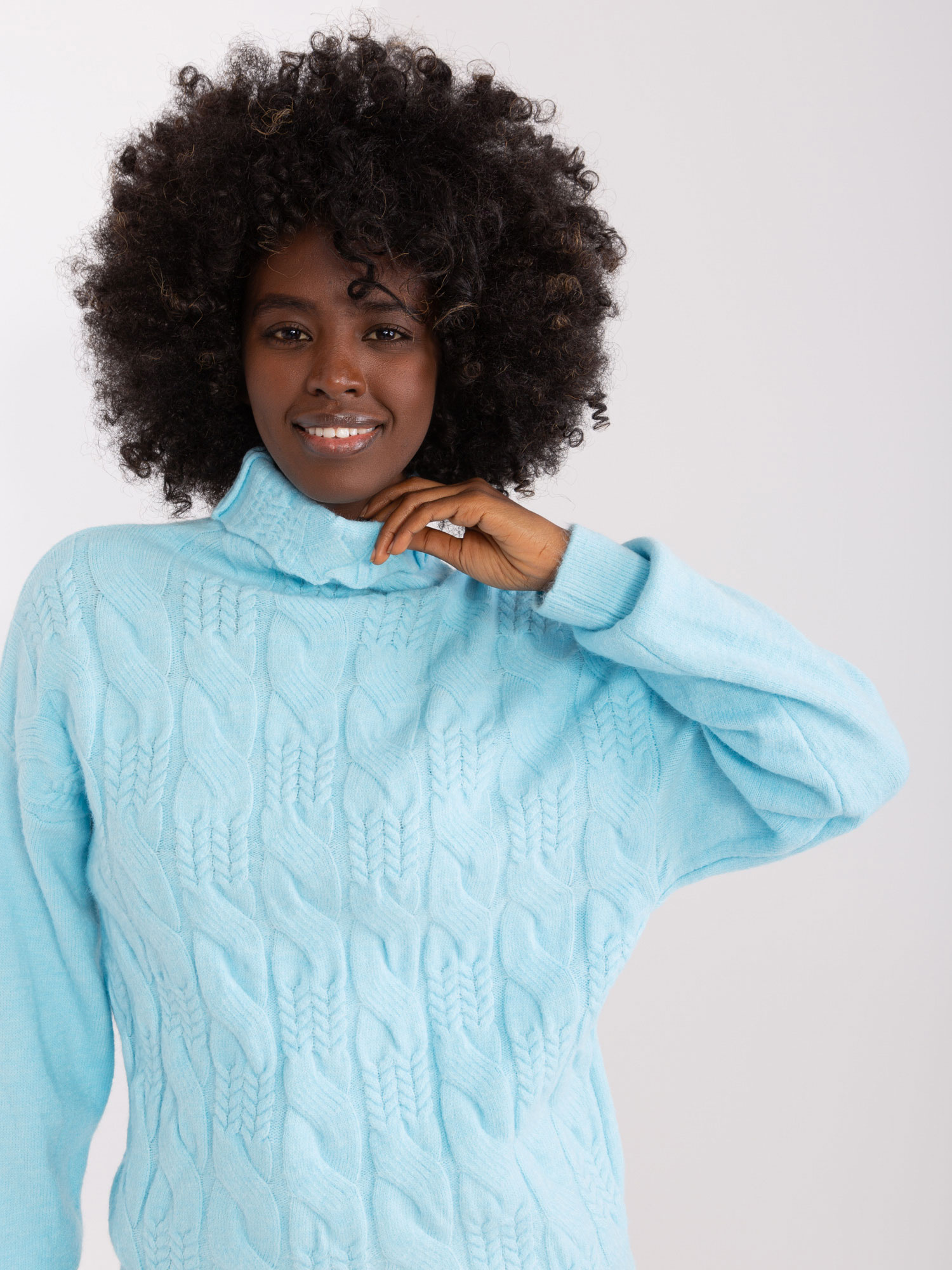 Sweter , jasny niebieski - Wool Fashion Italia