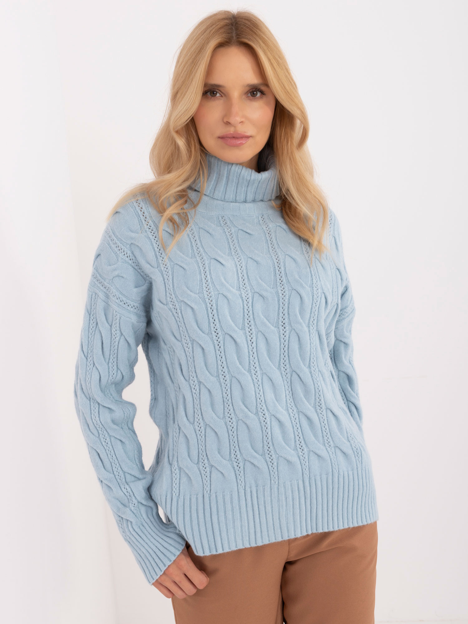 Sweter , jasny niebieski - Wool Fashion Italia