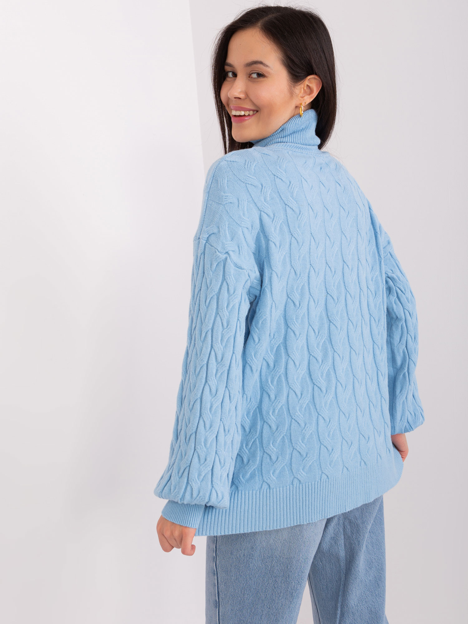 Sweter , jasny niebieski - Wool Fashion Italia