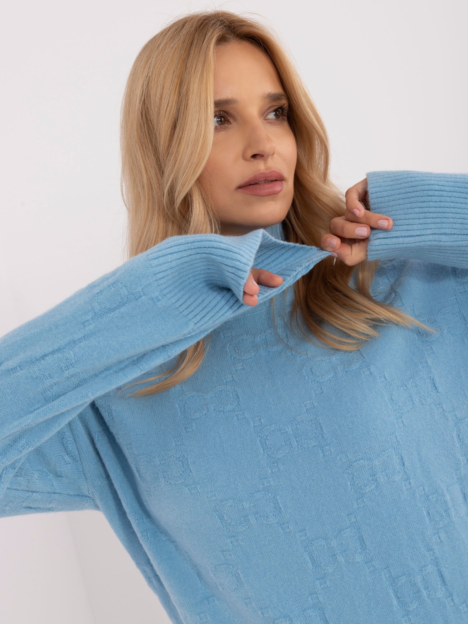 Sweter , jasny niebieski - Wool Fashion Italia