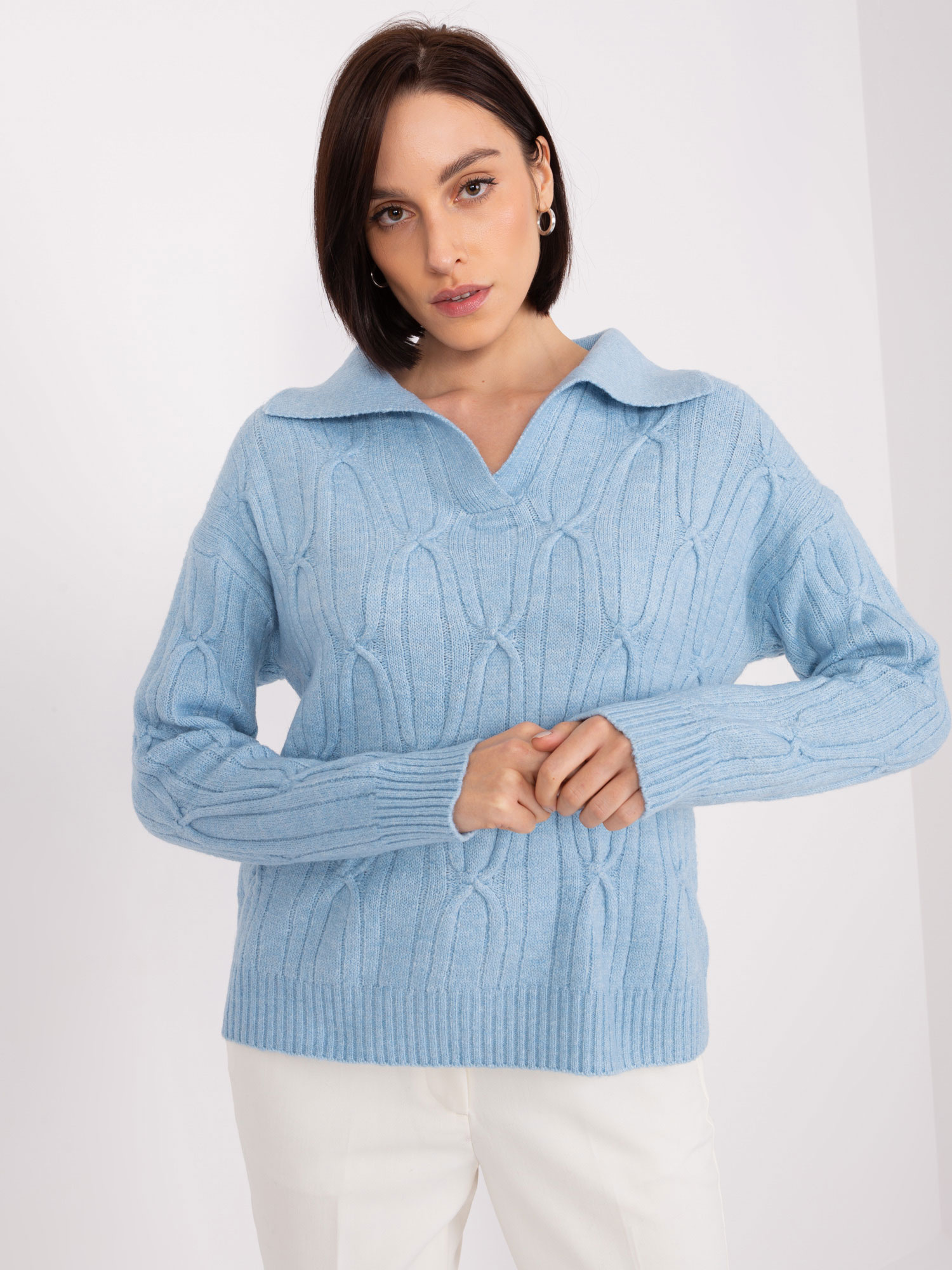 Sweter , jasny niebieski - Wool Fashion Italia