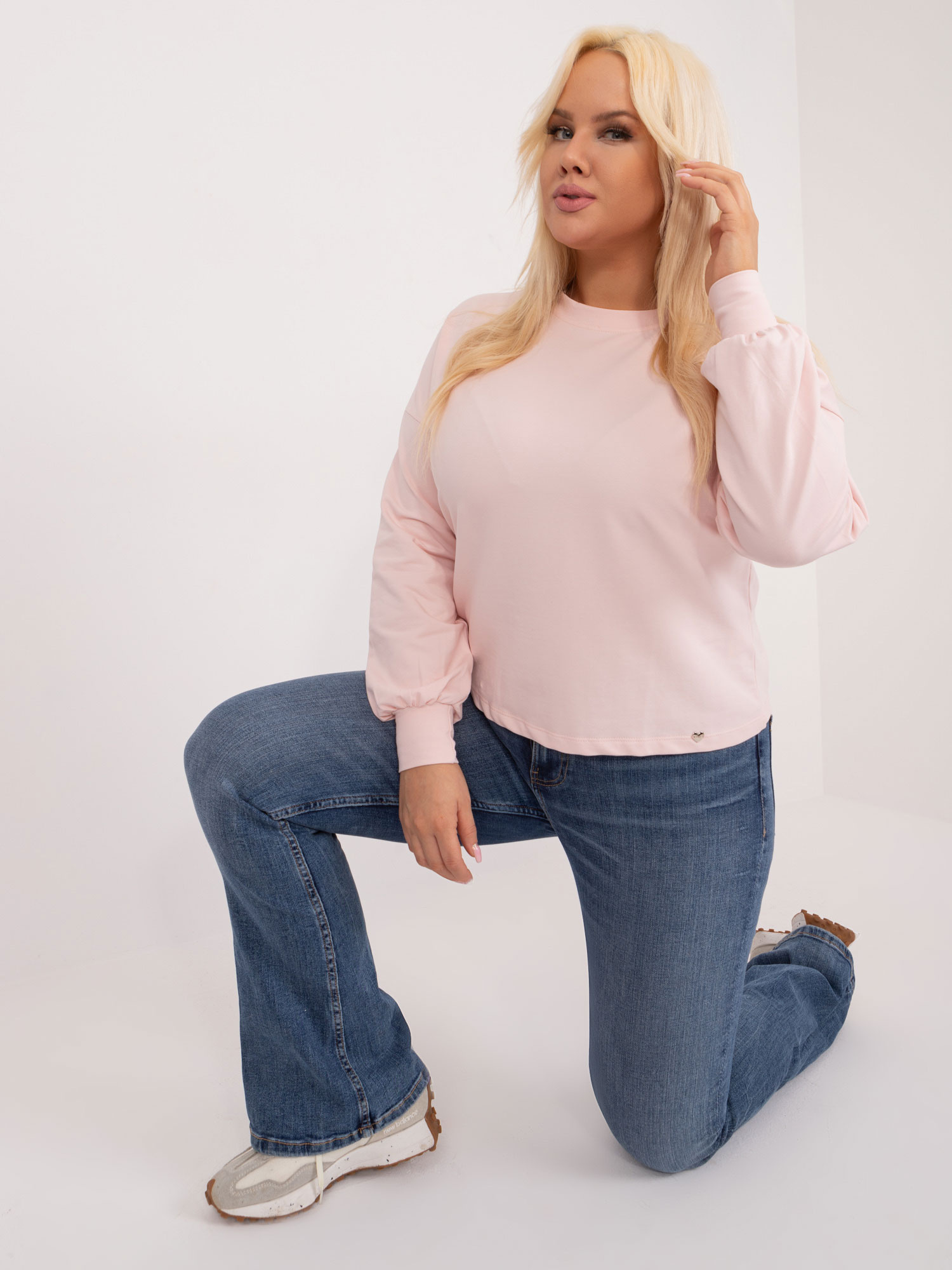 Bluza , jasny różowy - BASIC FEEL GOOD