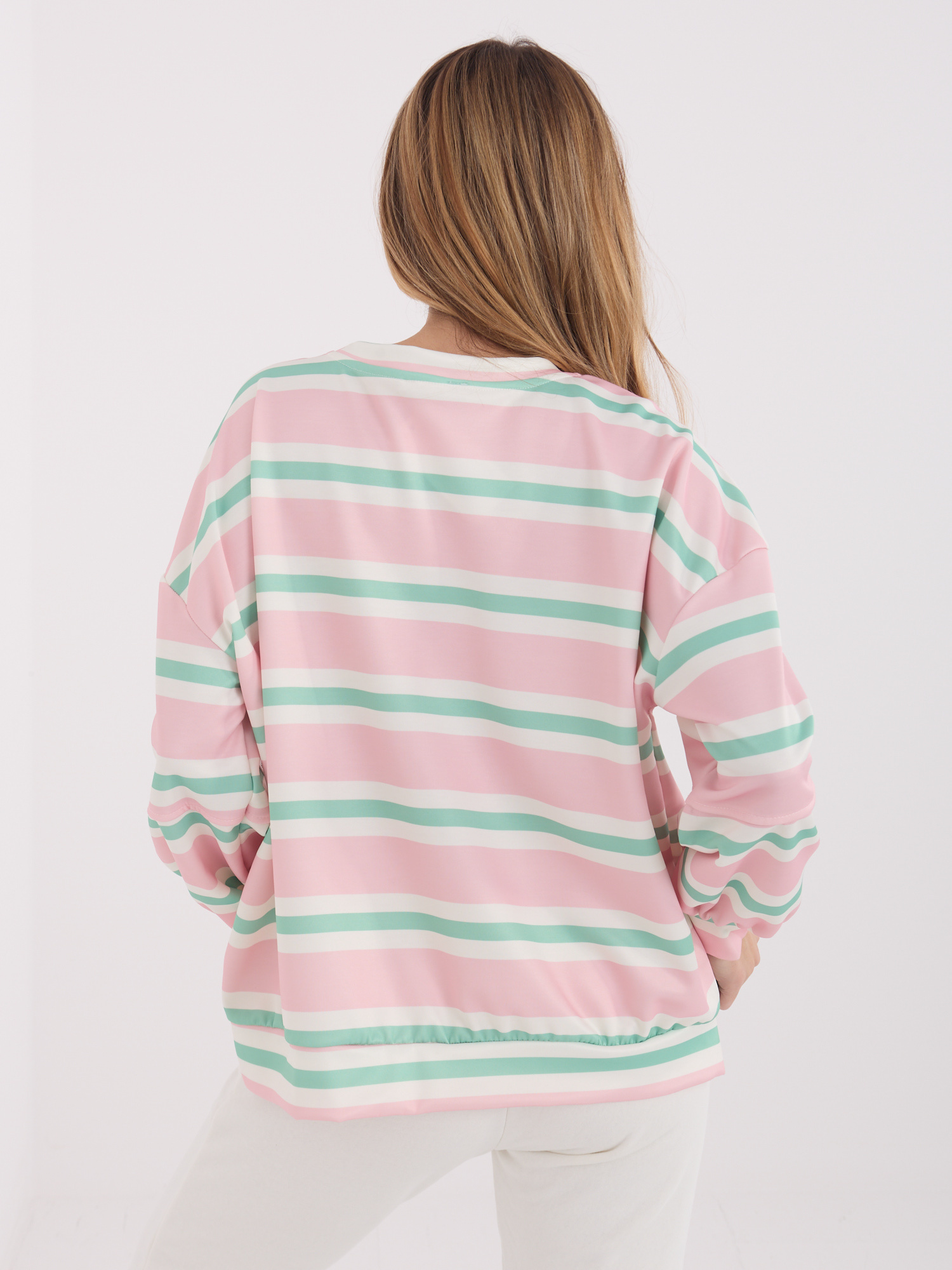 Bluza , jasny różowy - ITALY MODA - obrazek 4
