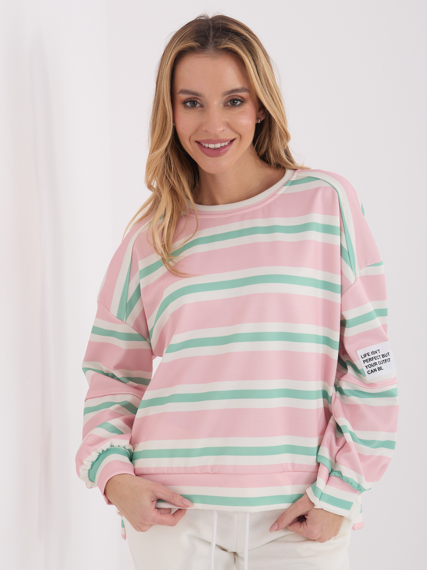 Bluza , jasny różowy - ITALY MODA - obrazek 2