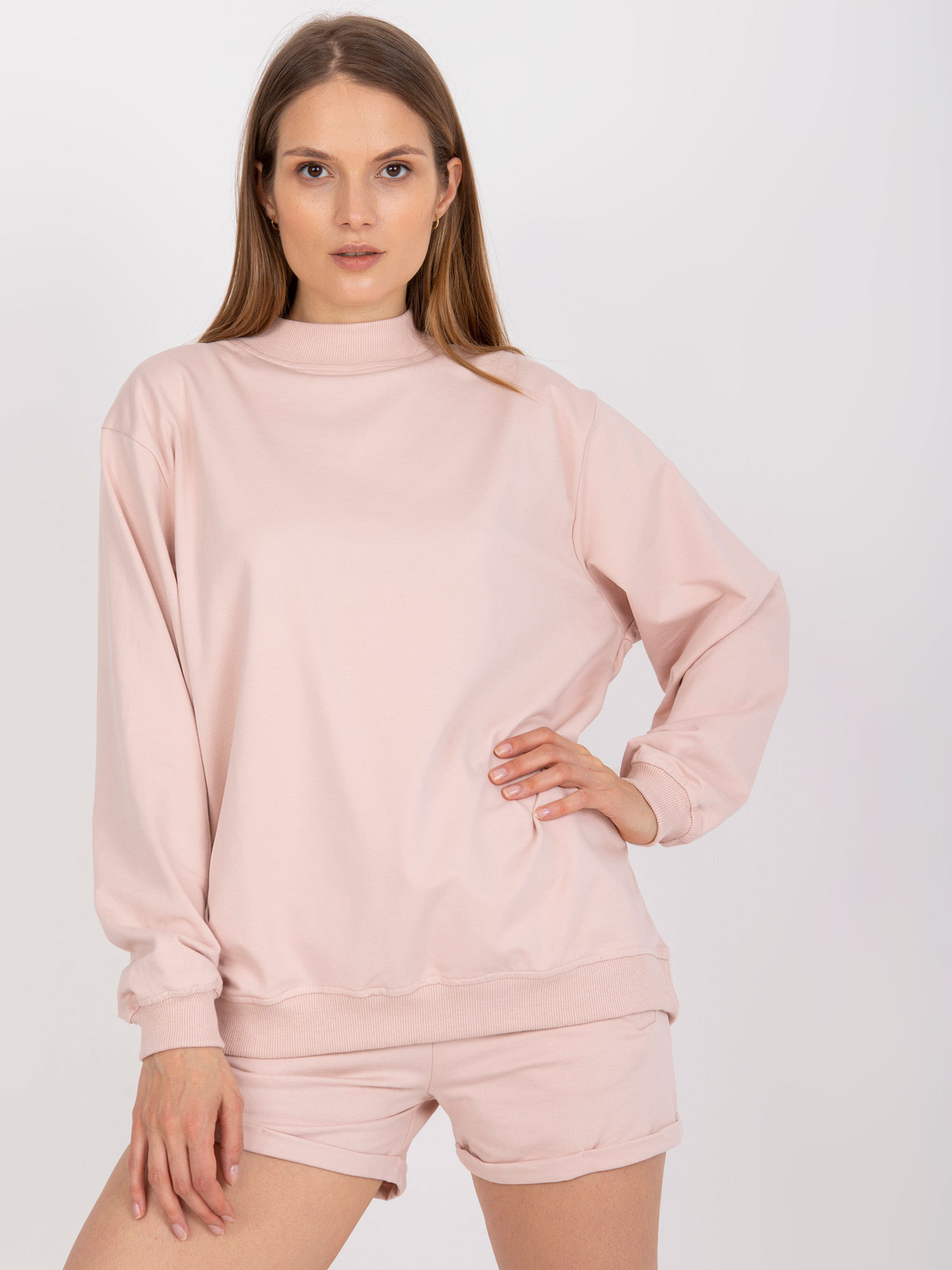 Bluza , jasny różowy - BASIC FEEL GOOD