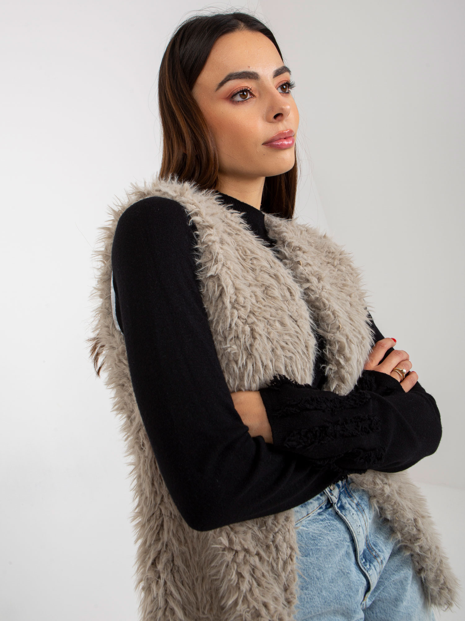 Kamizelka , jasny szary - Wool Fashion Italia