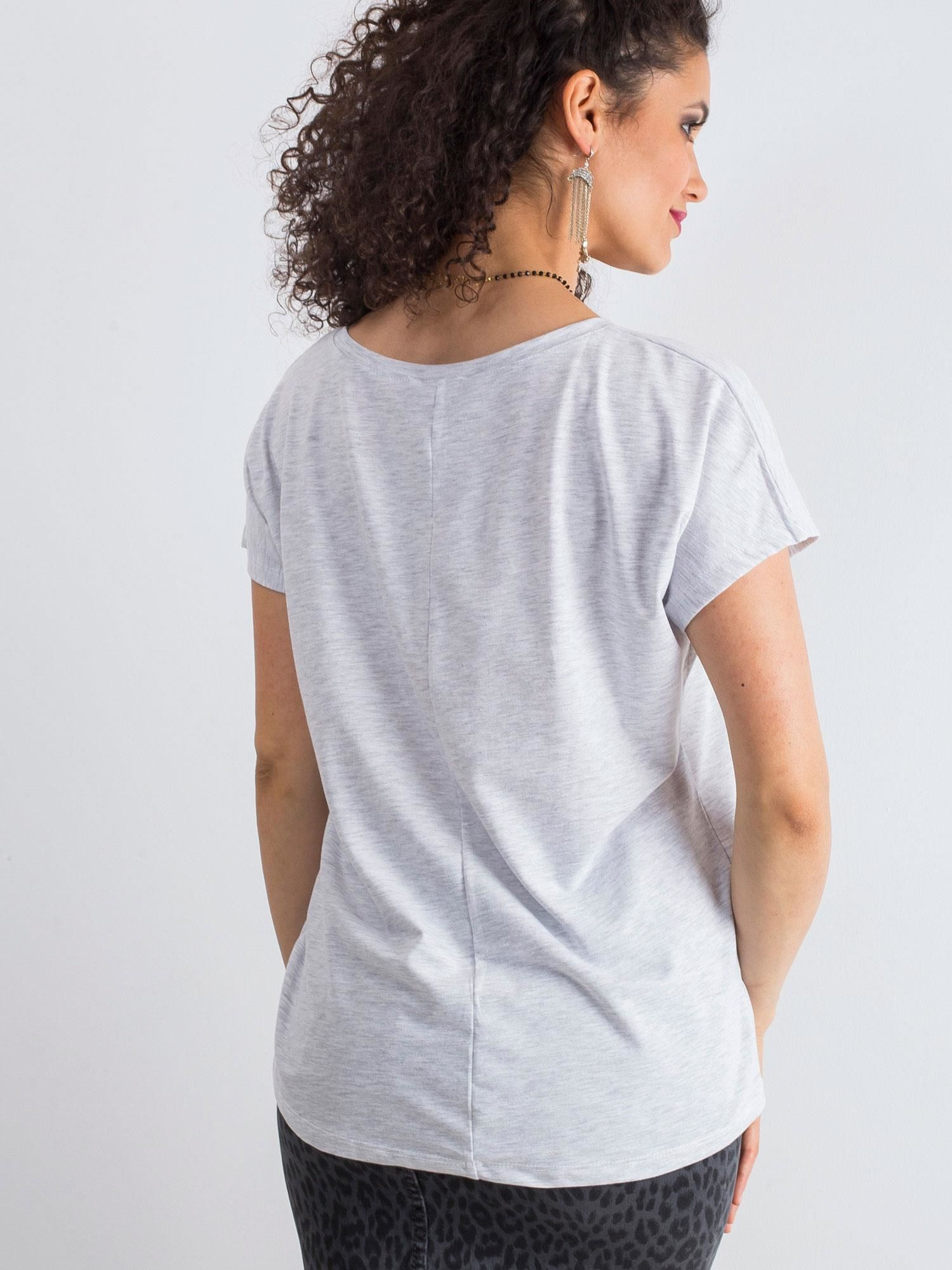 T-shirt , jasny szary - BASIC FEEL GOOD
