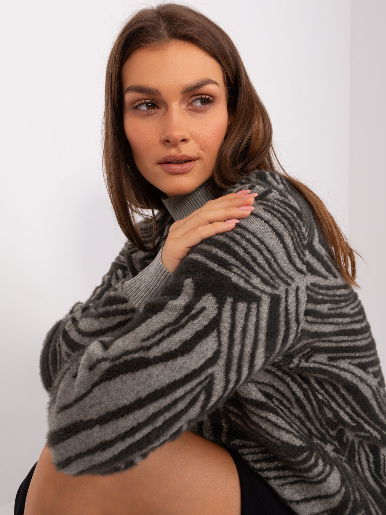 Sweter , khaki - Wool Fashion Italia