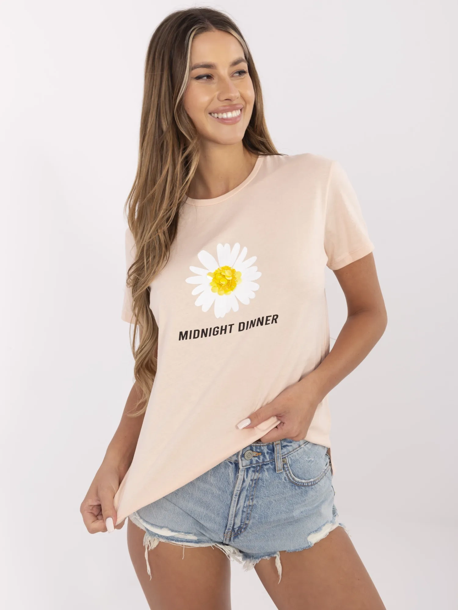 T-shirt , łososiowy - PEPPER & MINT