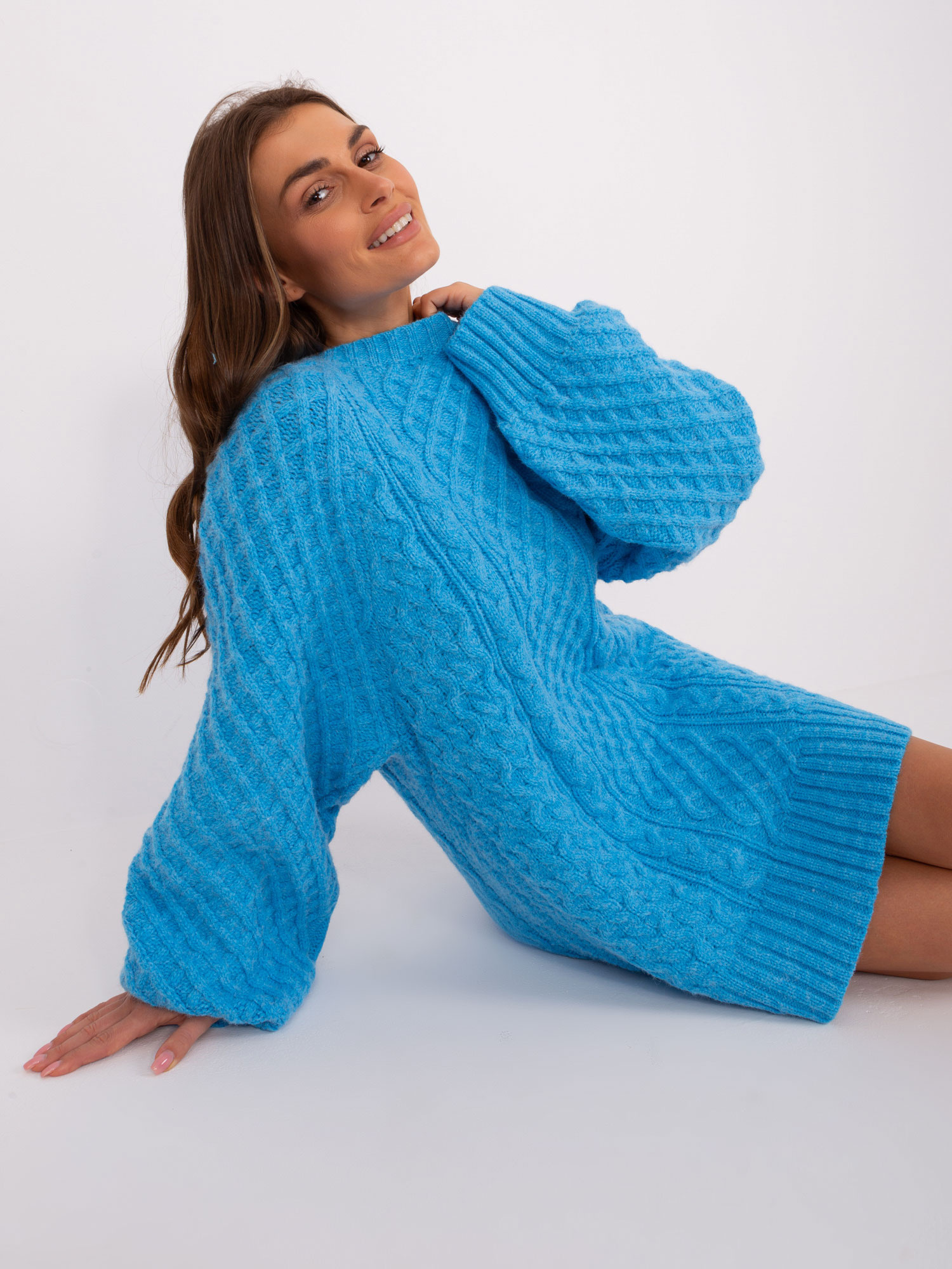 Sweter , niebieski - Wool Fashion Italia