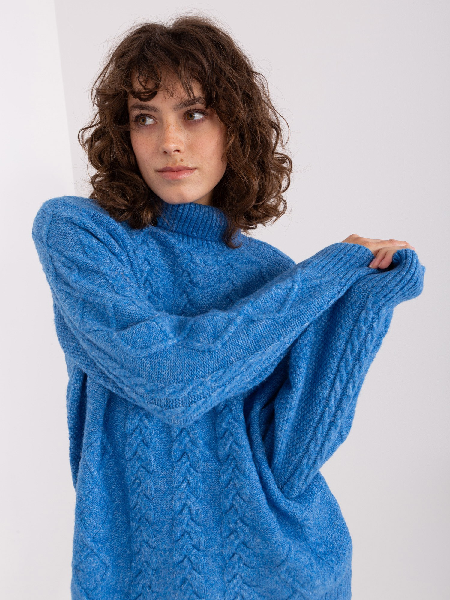 Sweter , niebieski - Wool Fashion Italia