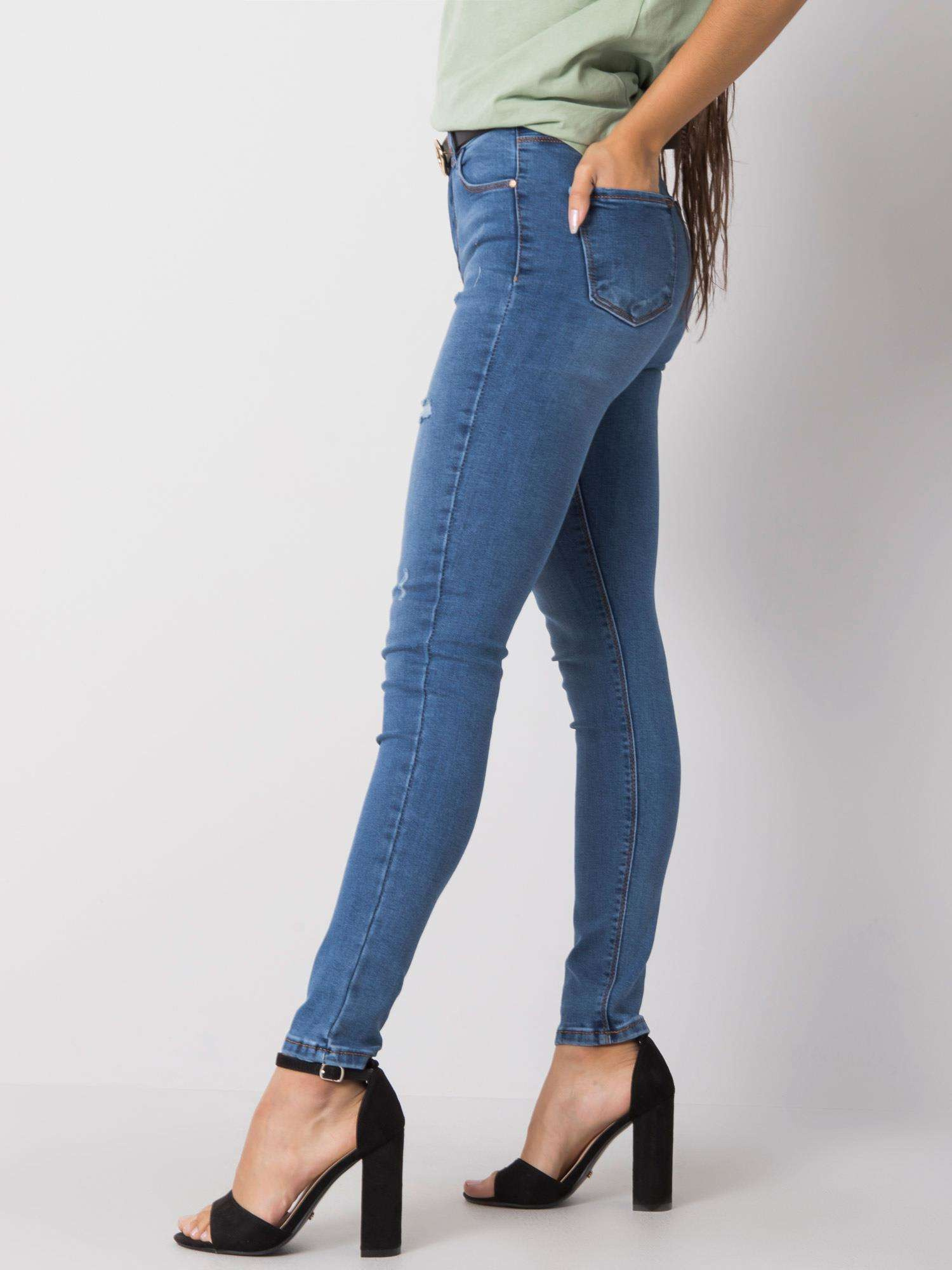 Spodnie jeans , ciemny niebieski - RUE PARIS