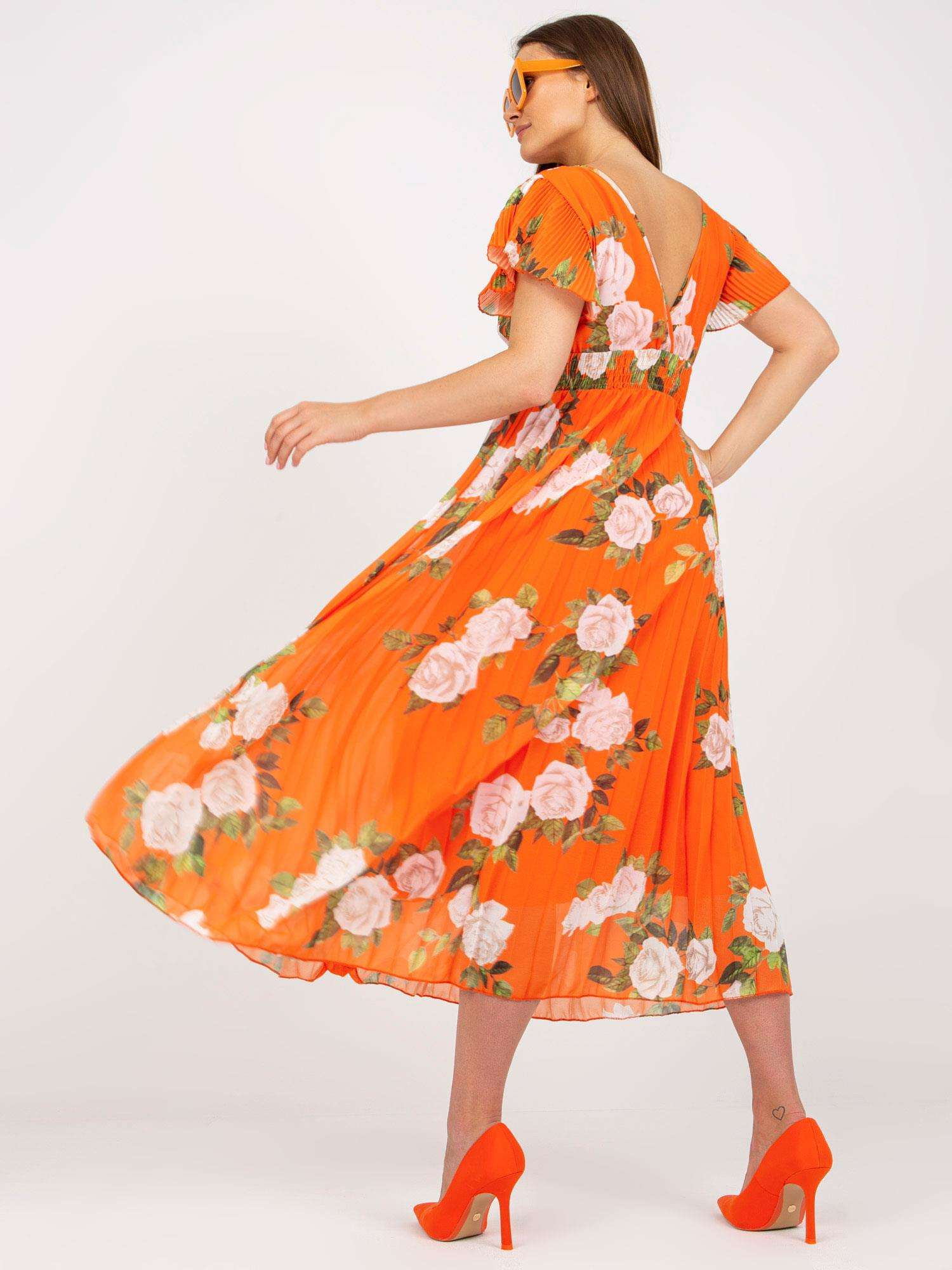 Sukienka , pomarańczowy - ITALY MODA