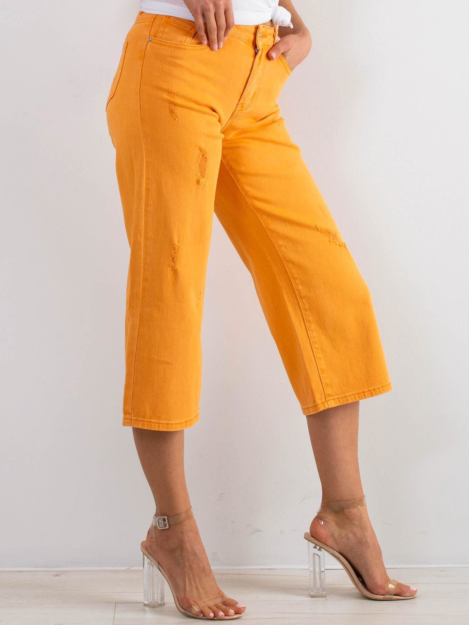 Spodnie jeans , jasny pomarańczowy - Factory Price