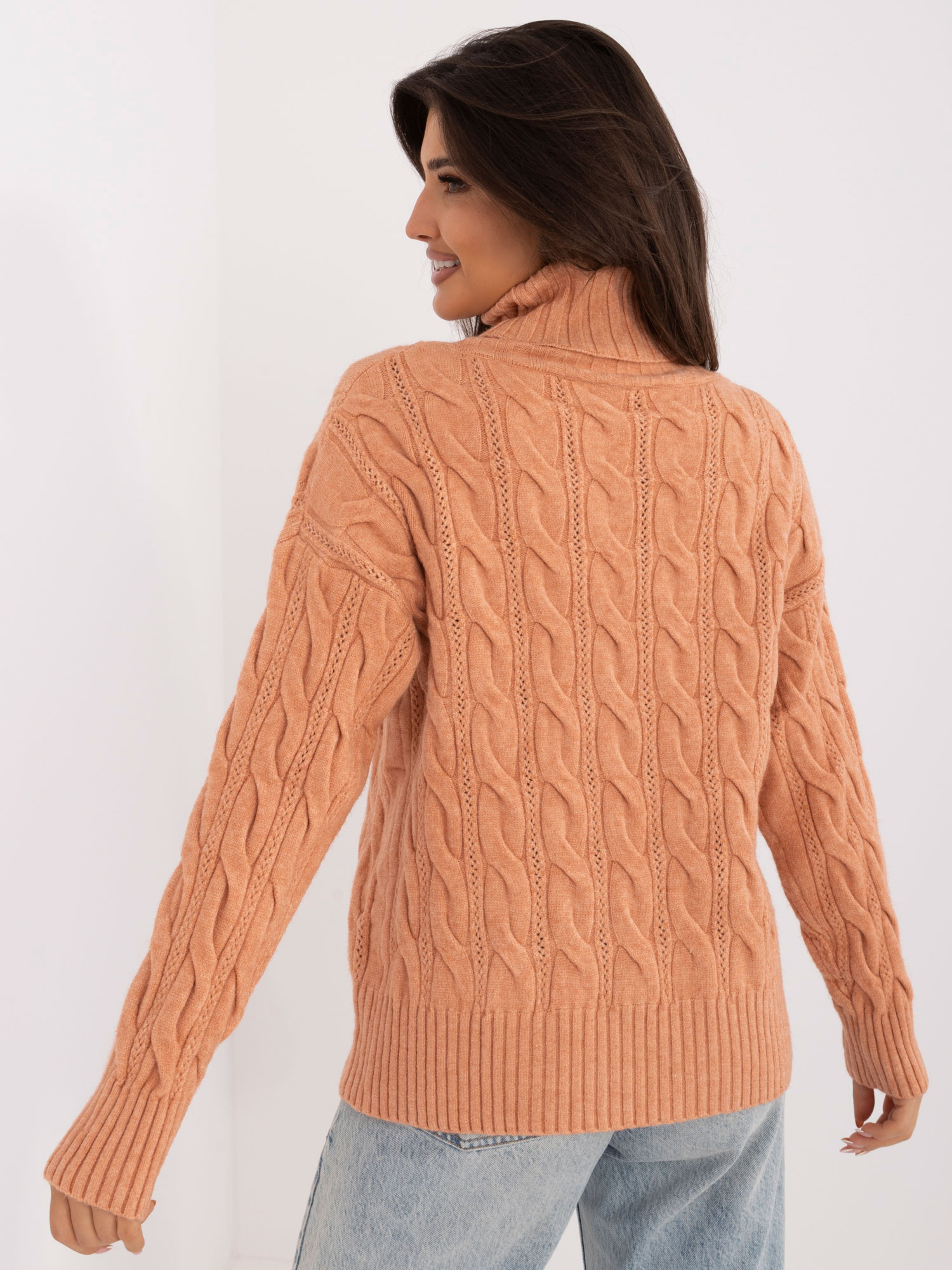 Sweter , jasny pomarańczowy - Wool Fashion Italia