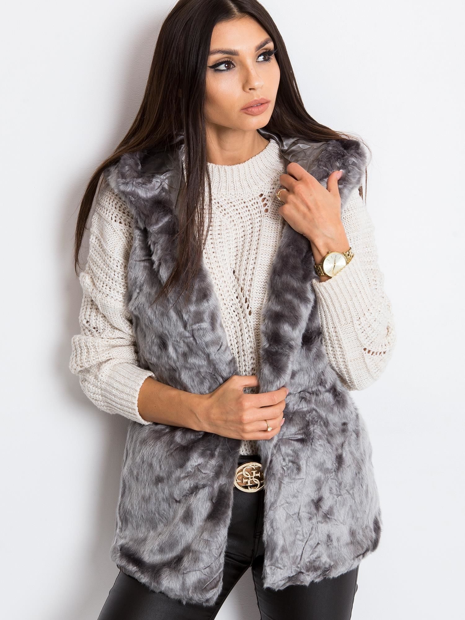 Kamizelka , szary - Wool Fashion Italia