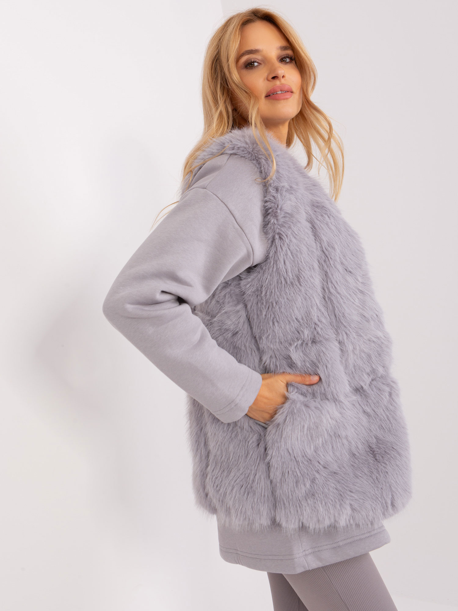 Kamizelka , szary - Wool Fashion Italia
