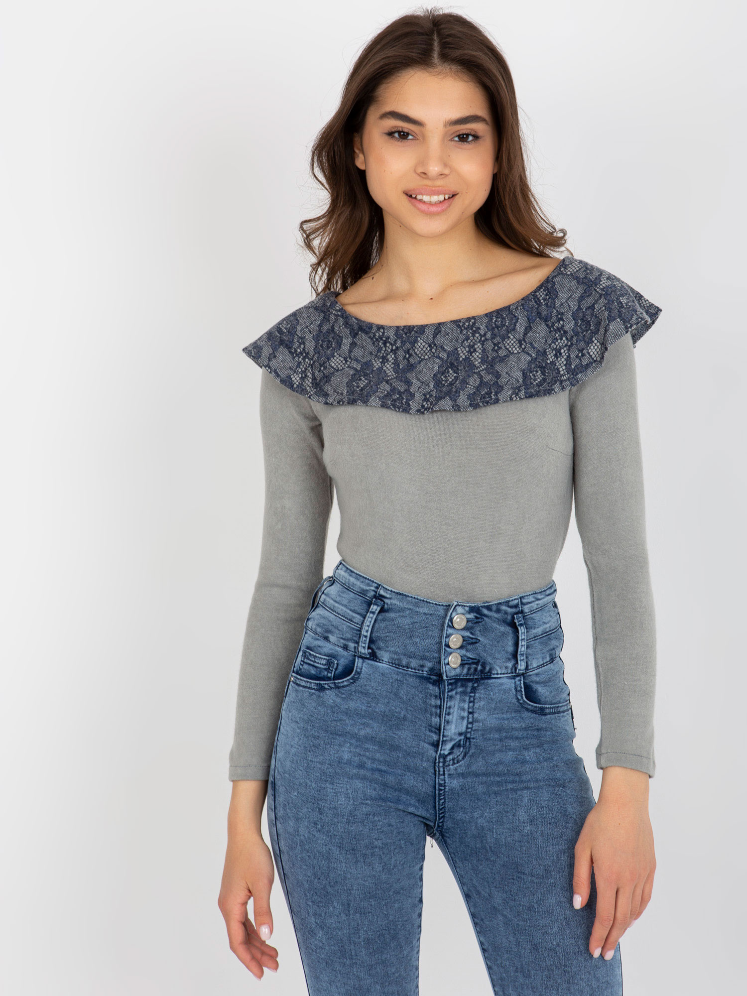 Sweter , granatowy - LAKERTA