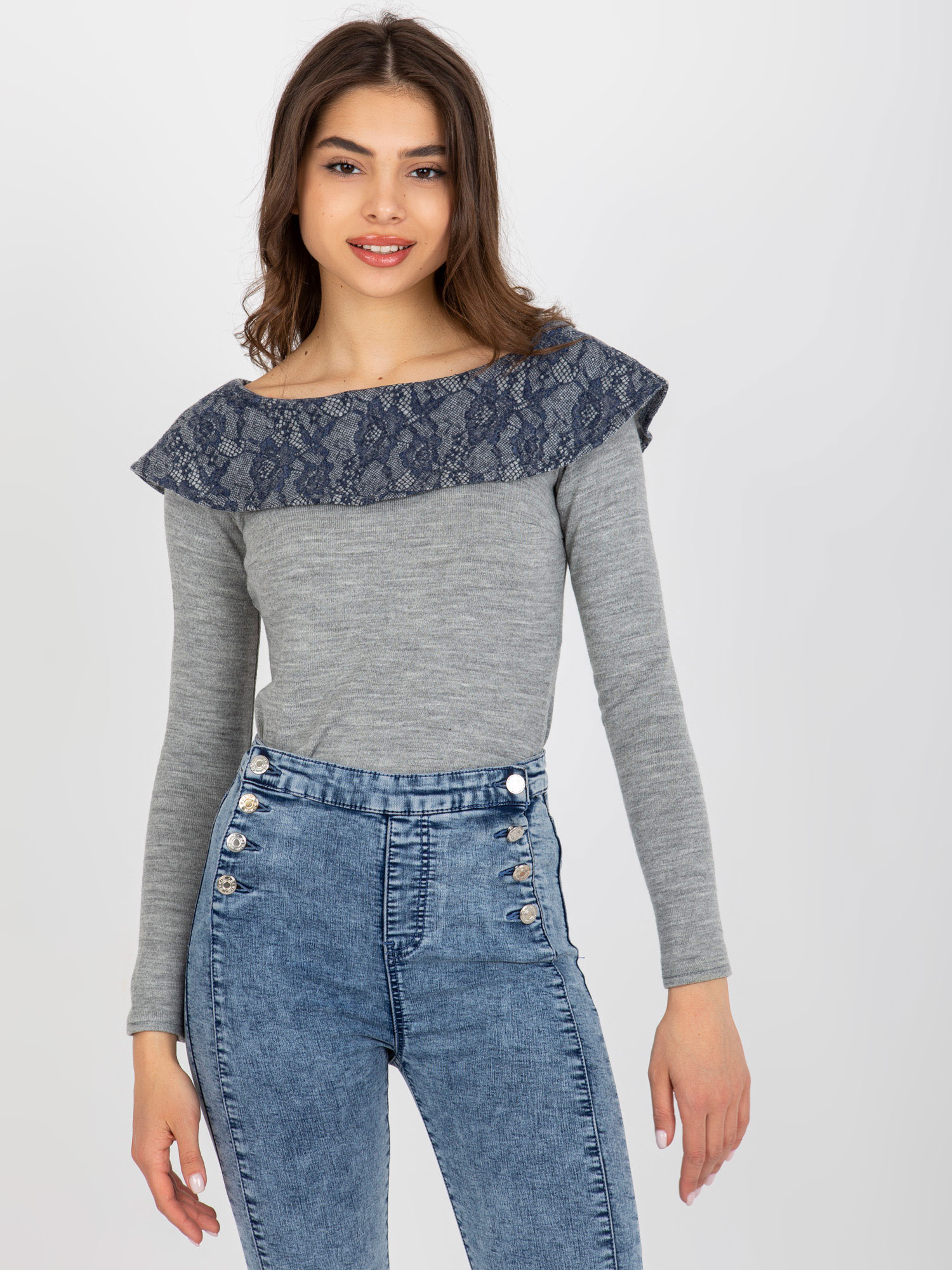 Sweter , szary - LAKERTA