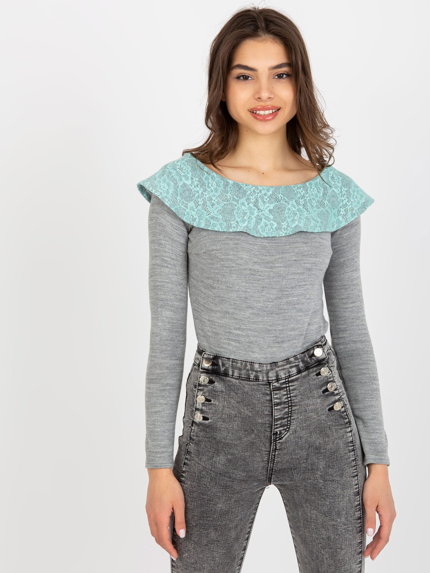 Sweter , szaro-niebieski - LAKERTA