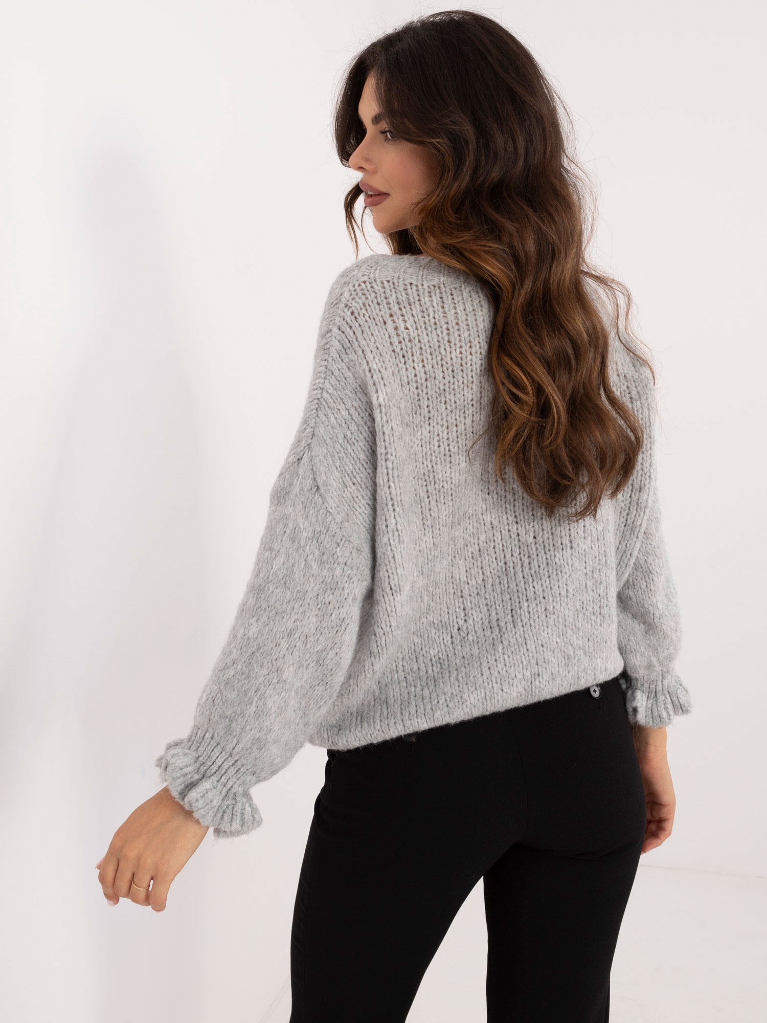 Sweter , szary - ITALY MODA