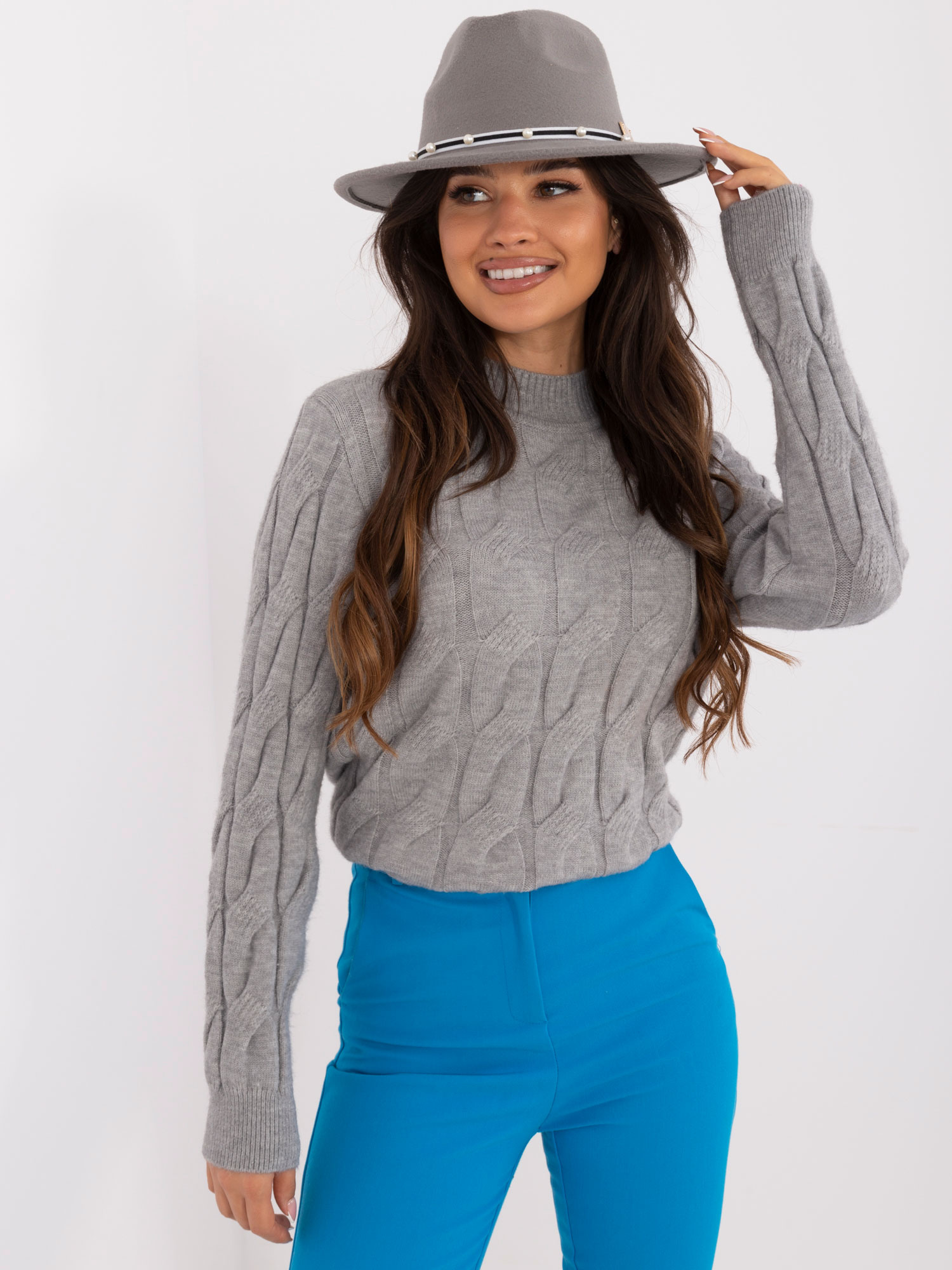 Sweter , szary - Wool Fashion Italia
