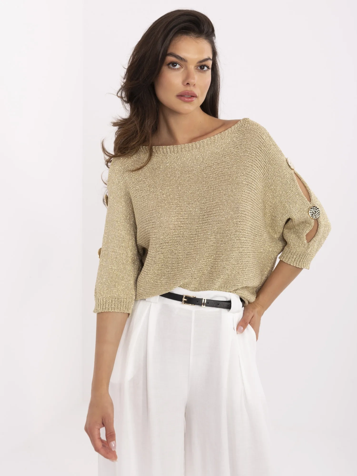 Sweter , złoty - ITALY MODA
