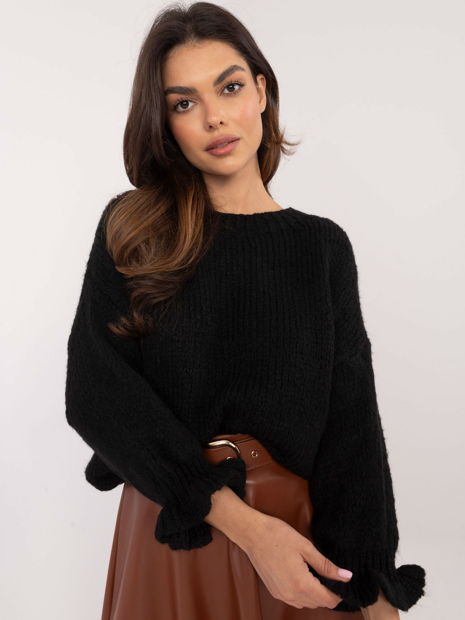 Sweter , czarny - ITALY MODA